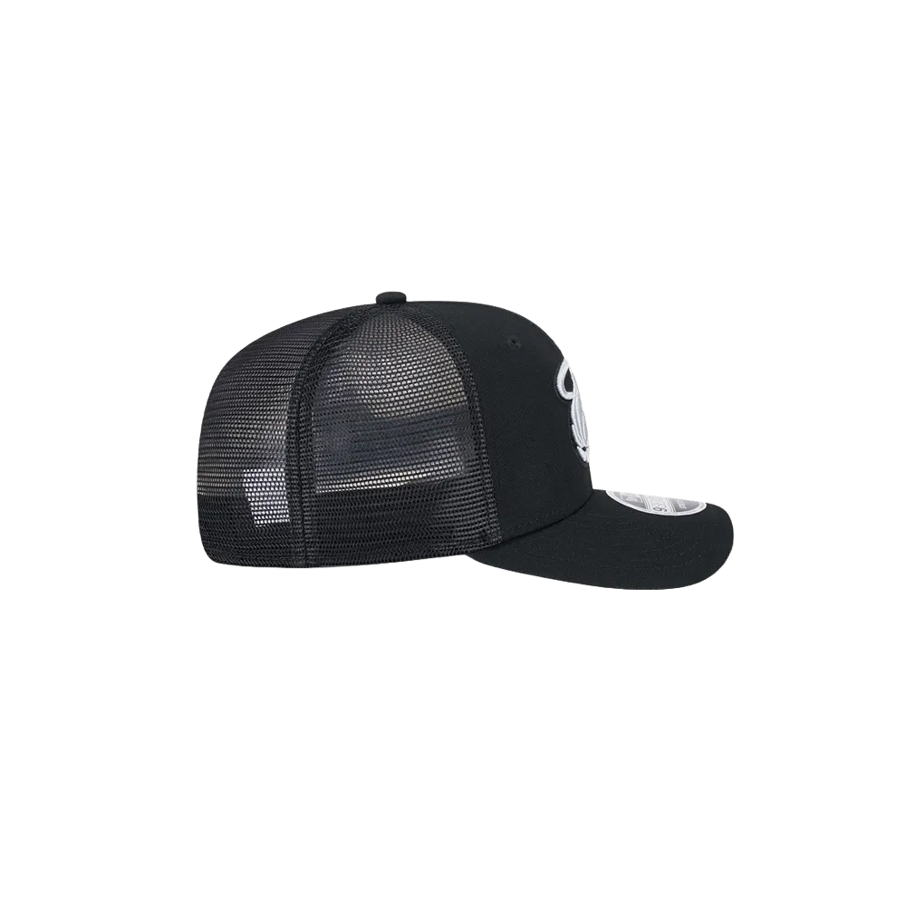 New Era Miami HEAT Black Canvas Stretch Snapback