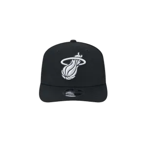 New Era Miami HEAT Black Canvas Stretch Snapback