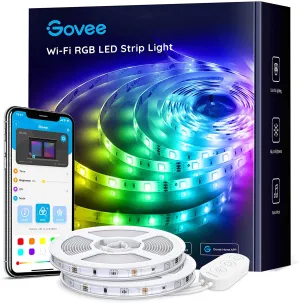 New in box! Govee LED Smart Strip Lights, App Control, Music Sync, Compatible with Alexa Google Assistant, 2 Rolls of 16.4ft, Indoor use only! Retails $100 