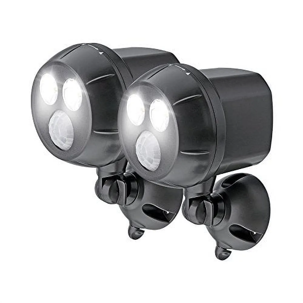 New Mr. Beams MB392, 400 Lumen Version, Weatherproof Wireless Battery Powered Led Ultra Bright Spotlight with Motion Sensor, 2-Pack, Brown Retails $70 