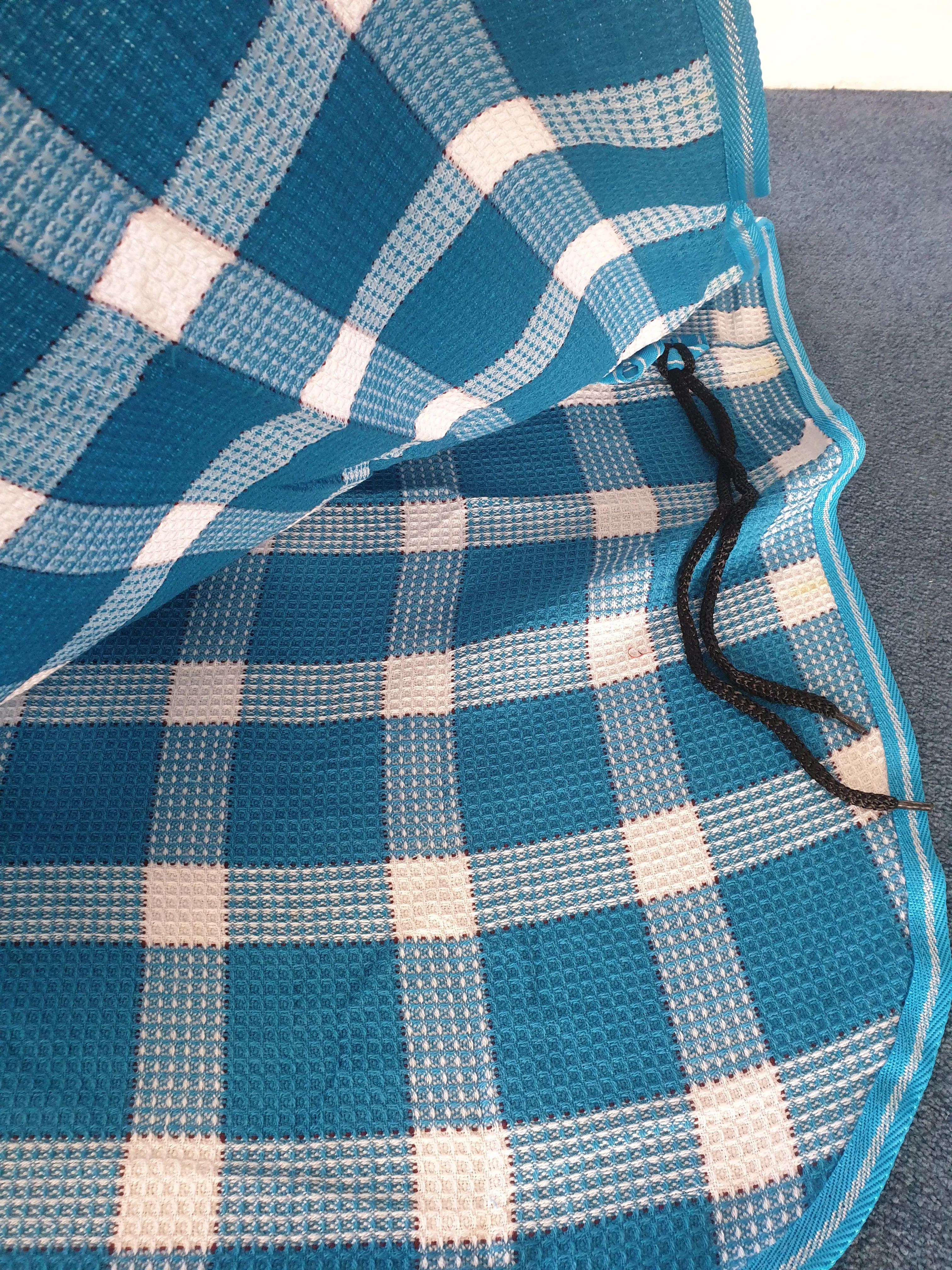 NEW rhinegold waffle cooler rugs, sizes 5'0 to 7'0 turquoise and white check❣️