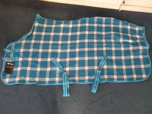 NEW rhinegold waffle cooler rugs, sizes 5'0 to 7'0 turquoise and white check❣️