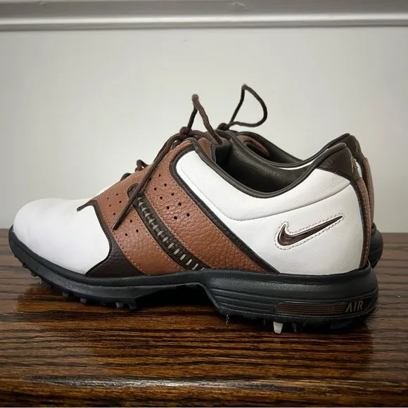 Nike Air Tour Saddle Men's Brown White Golf Shoes Cleats Size 8