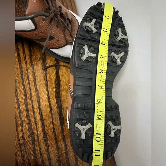 Nike Air Tour Saddle Men's Brown White Golf Shoes Cleats Size 8