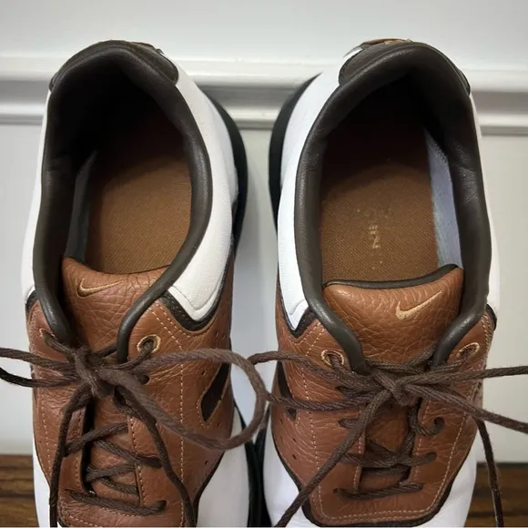 Nike Air Tour Saddle Men's Brown White Golf Shoes Cleats Size 8