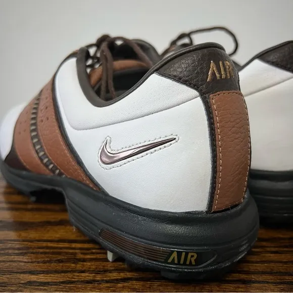 Nike Air Tour Saddle Men's Brown White Golf Shoes Cleats Size 8
