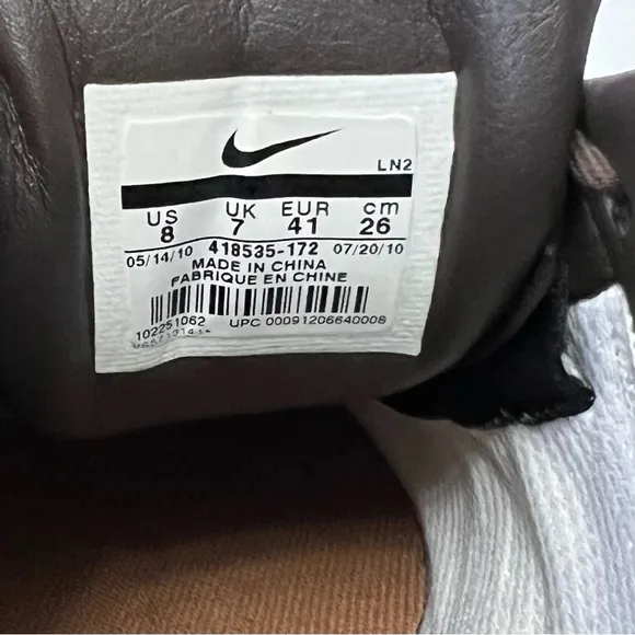Nike Air Tour Saddle Men's Brown White Golf Shoes Cleats Size 8