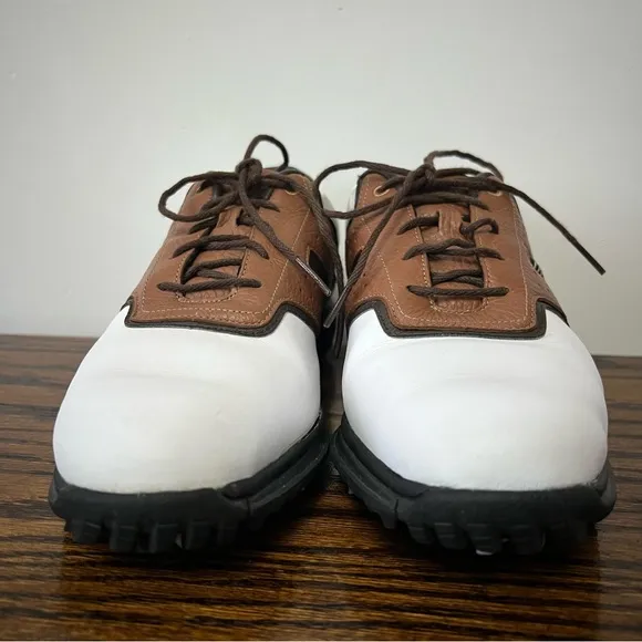 Nike Air Tour Saddle Men's Brown White Golf Shoes Cleats Size 8