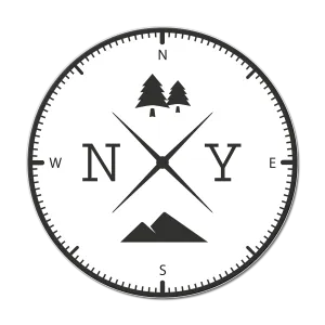 NY Compass Sticker