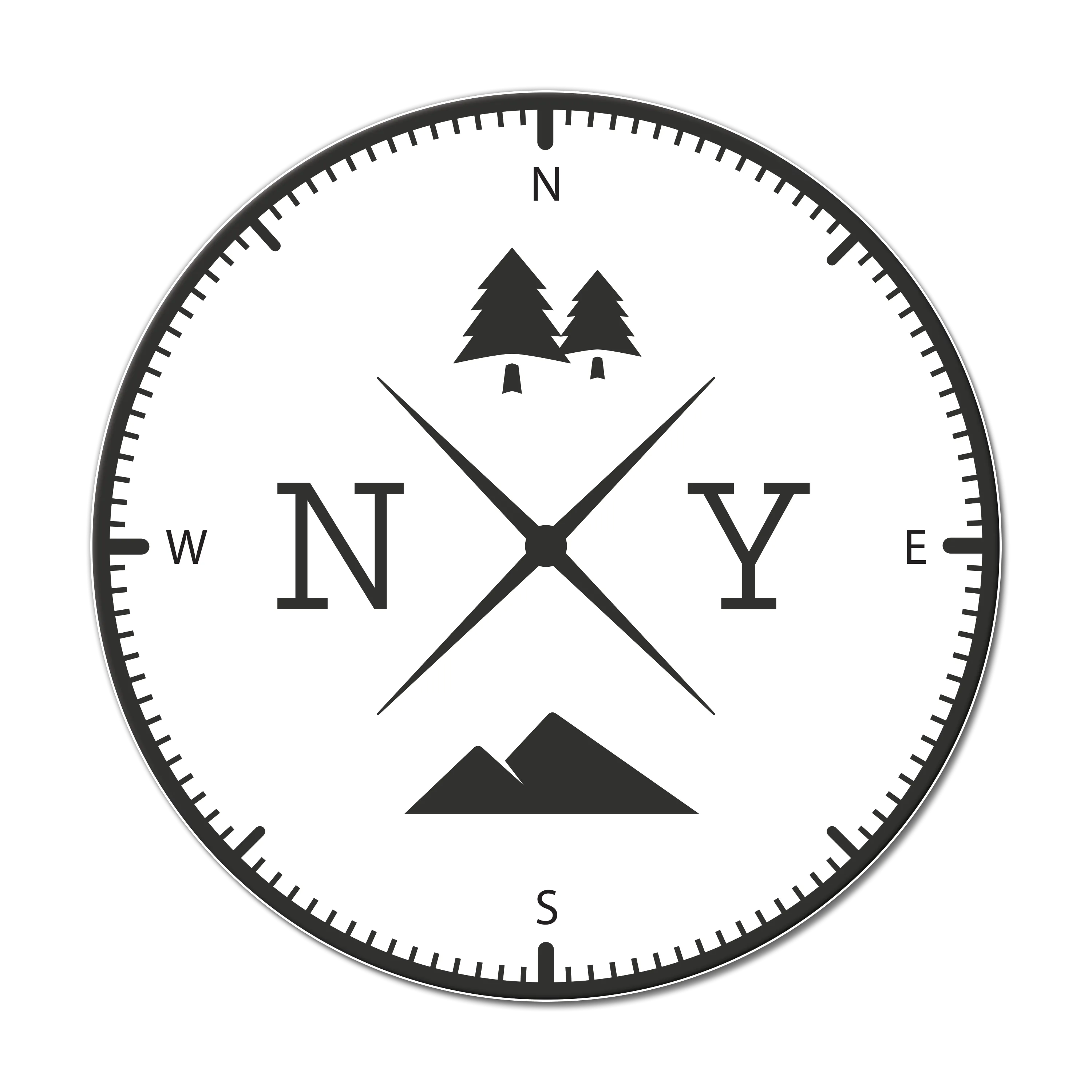 NY Compass Sticker