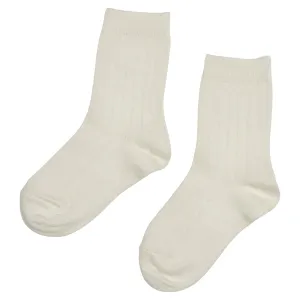 OFF WHITE RIBBED SHORT SOCKS