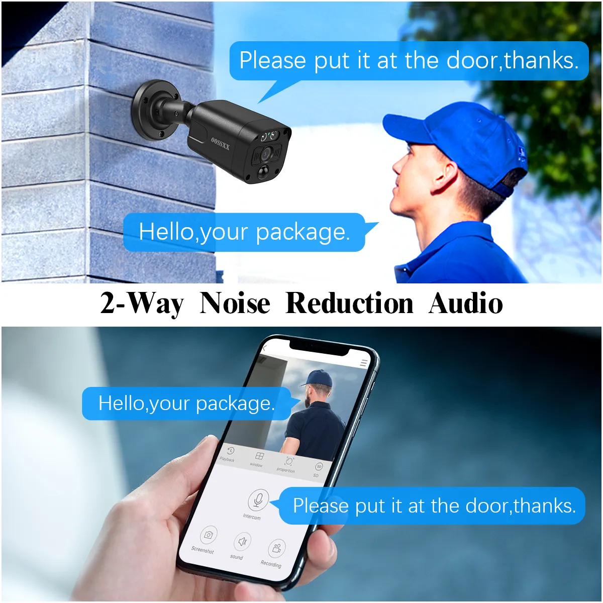 OOSSXX Black Extend Camera 4K POE 4K PIR POE Extend Camera Outdoor Indoor Video Surveillance Security Waterproof Wired POE Camera, Home IP 4K 8MP Camera, Night Vision, Just Extend POE Kits