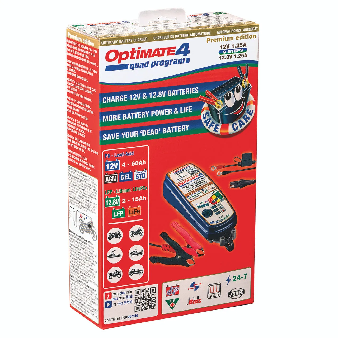 OptiMate 4 Quad 12V Battery Optimiser Premium - CANBUS