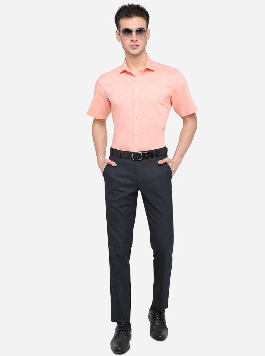 Orange Solid Regular Fit Formal Shirt | JadeBlue