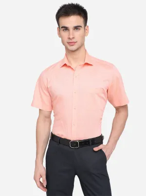 Orange Solid Regular Fit Formal Shirt | JadeBlue