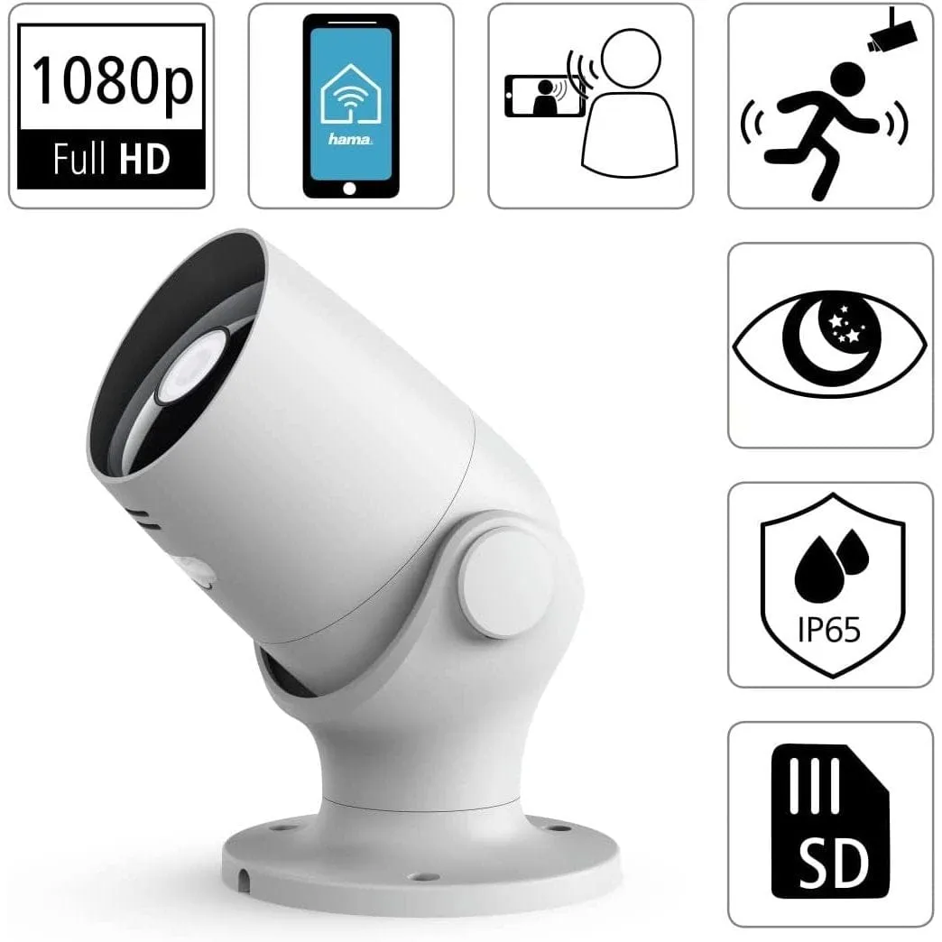 Outdoor Smart Surveillance Camera - 1080p HD, Night Vision, WiFi & Motion Detection
