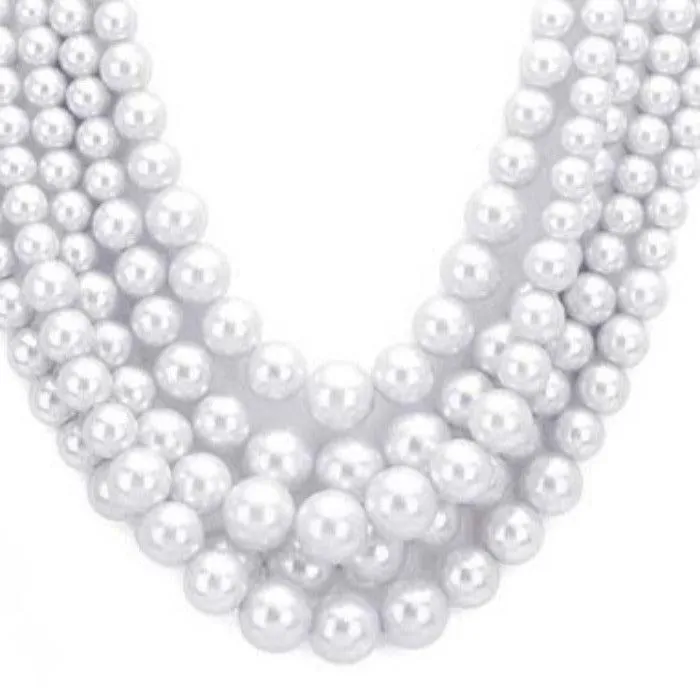 Pearl (faux) White Necklace & Earring Set
