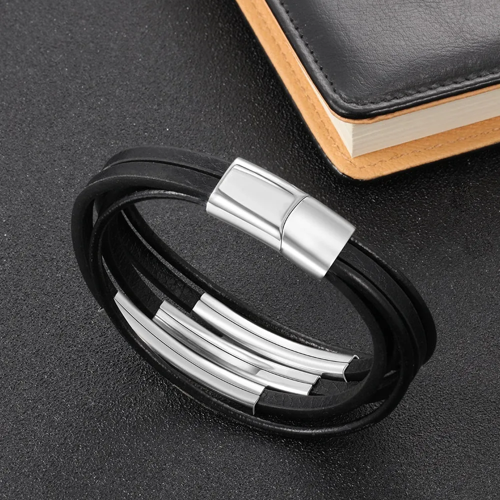 Personalized Multi Layer Name Engraving Bracelets