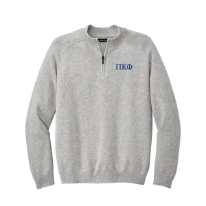 Pi Kappa Phi 1/4-Zip Monogrammed Sweater