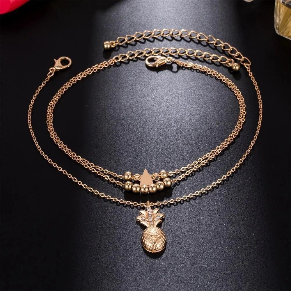 Pineapple Pendant Anklets