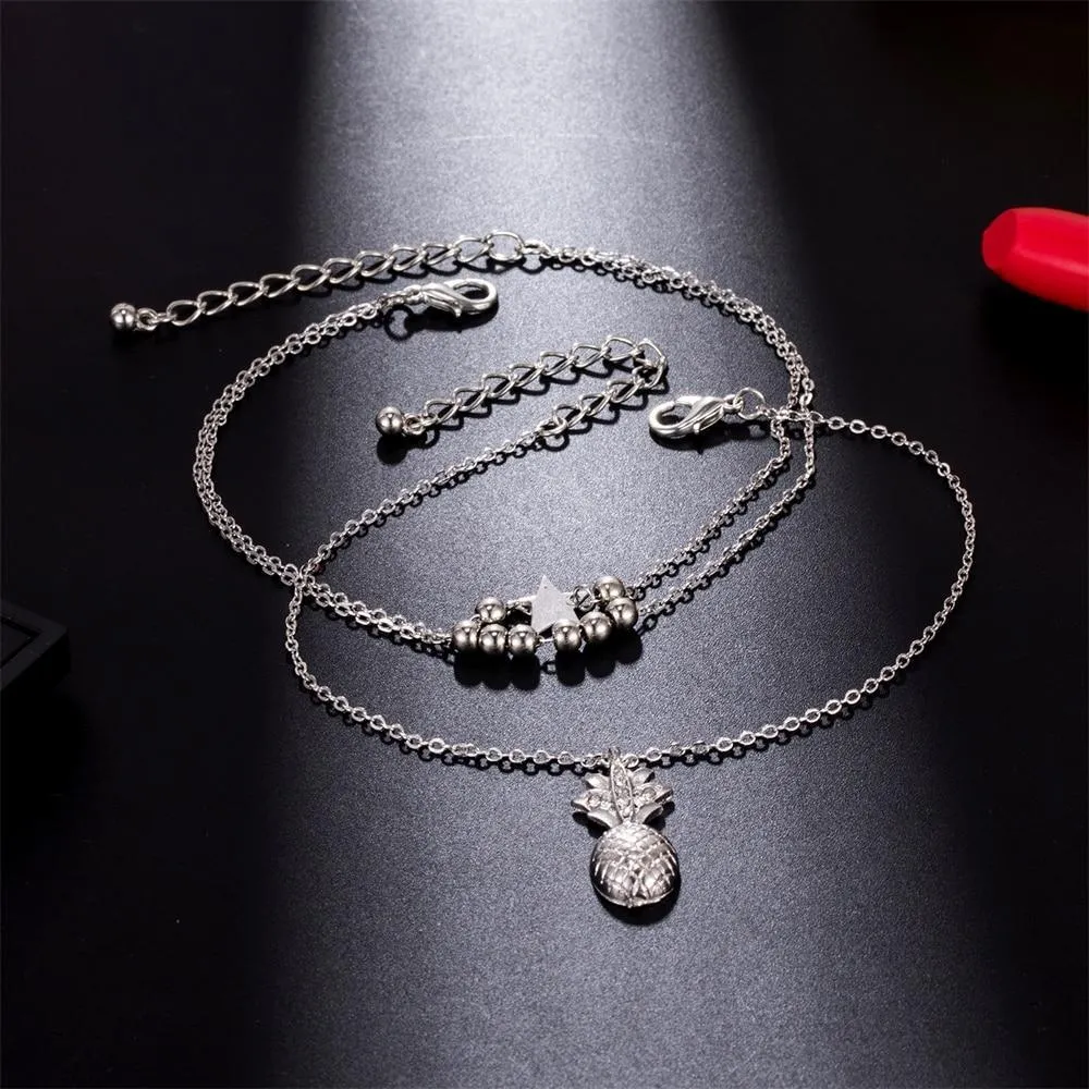 Pineapple Pendant Anklets