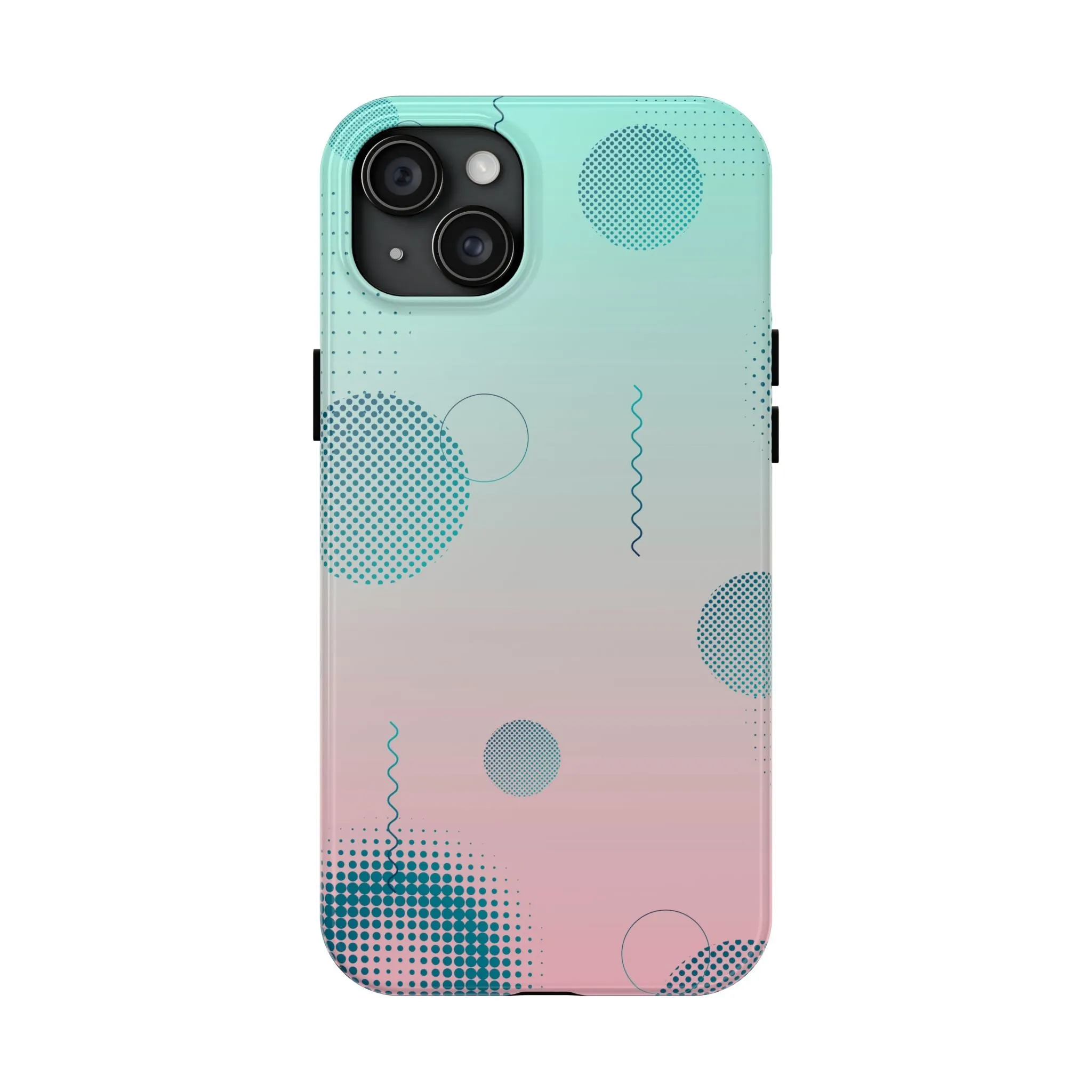 Pink Mint Shape Gradient Tough Phone Case