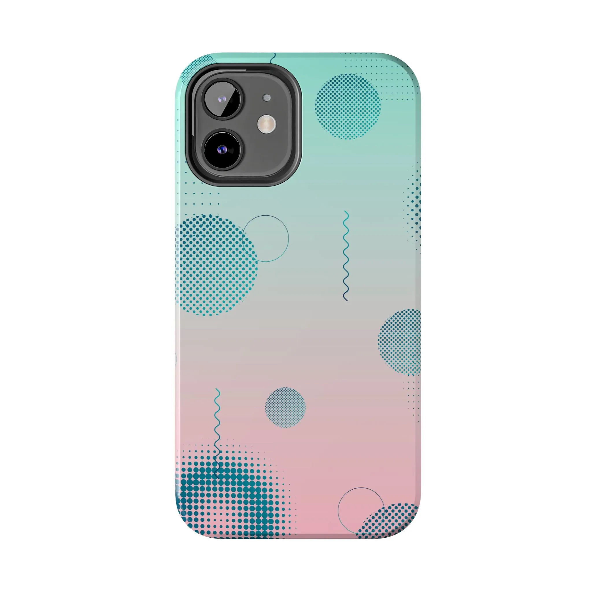Pink Mint Shape Gradient Tough Phone Case