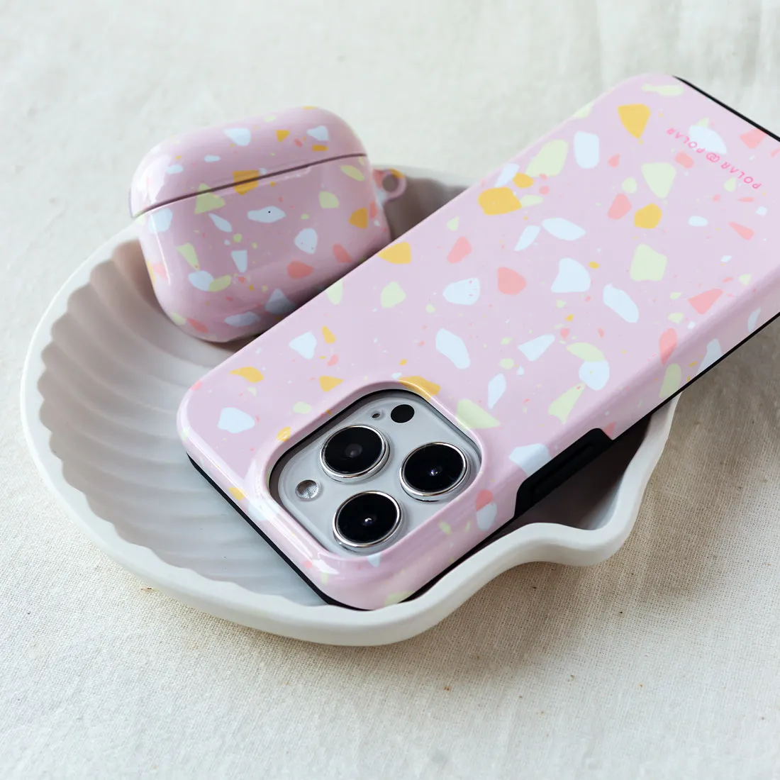 Pink Peony Terrazzo - Custom Samsung Galaxy S23 Plus 5G Case