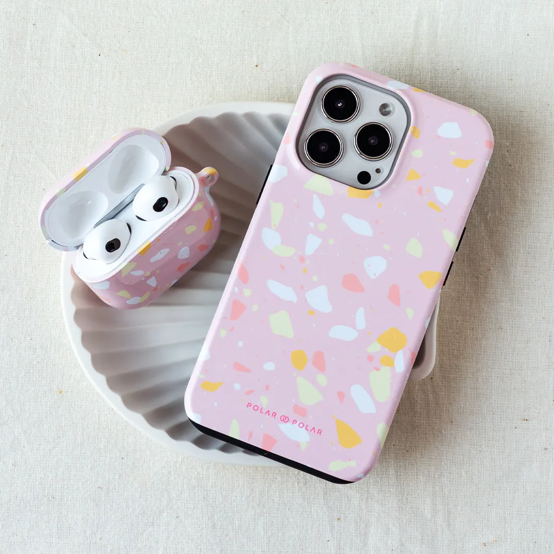 Pink Peony Terrazzo - Custom Samsung Galaxy S23 Plus 5G Case