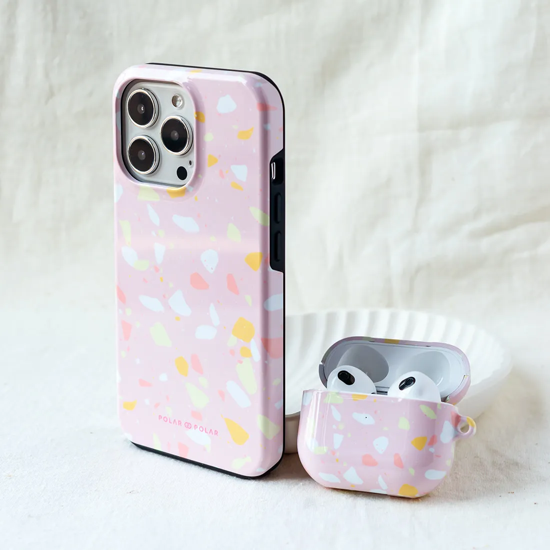 Pink Peony Terrazzo - Custom Samsung Galaxy S23 Plus 5G Case