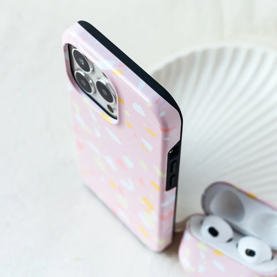 Pink Peony Terrazzo - Custom Samsung Galaxy S23 Plus 5G Case
