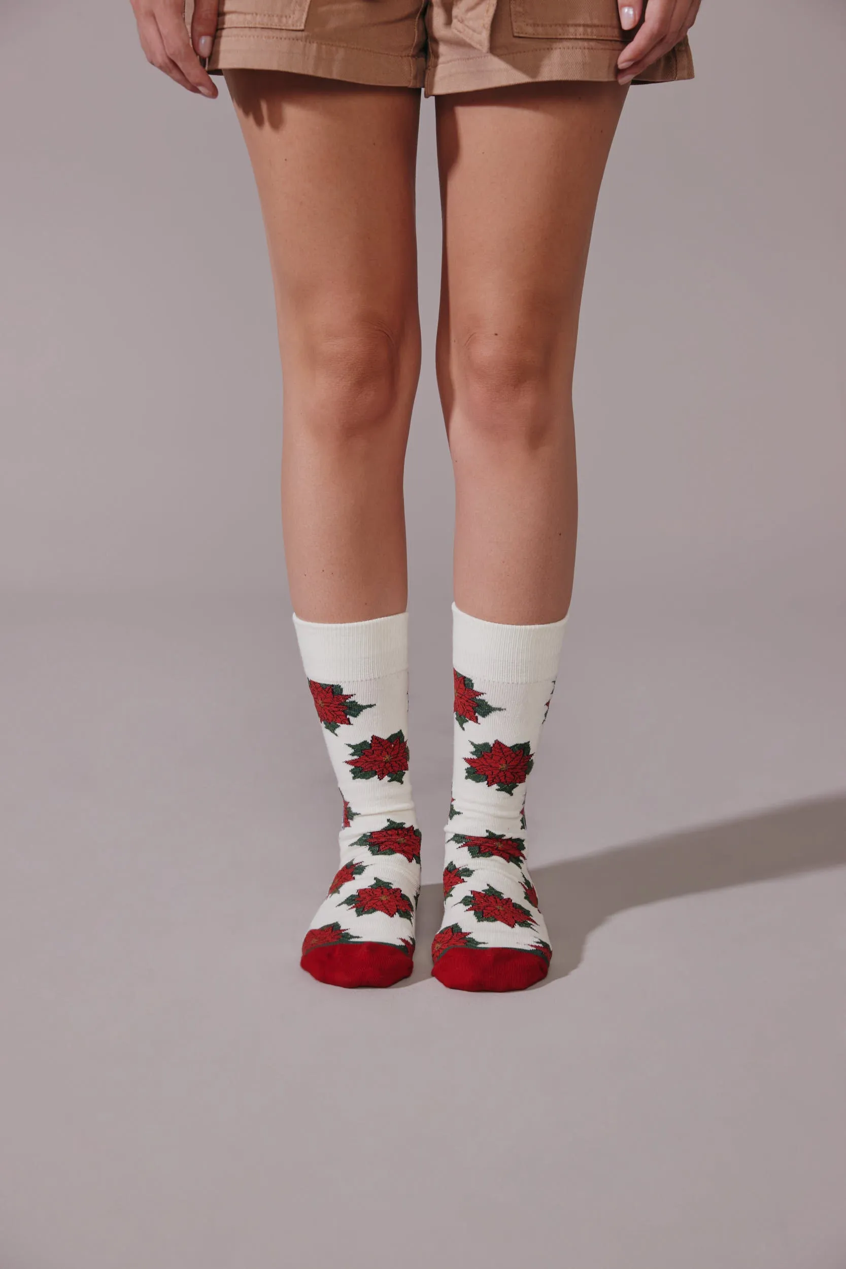 Poinsettia Socks