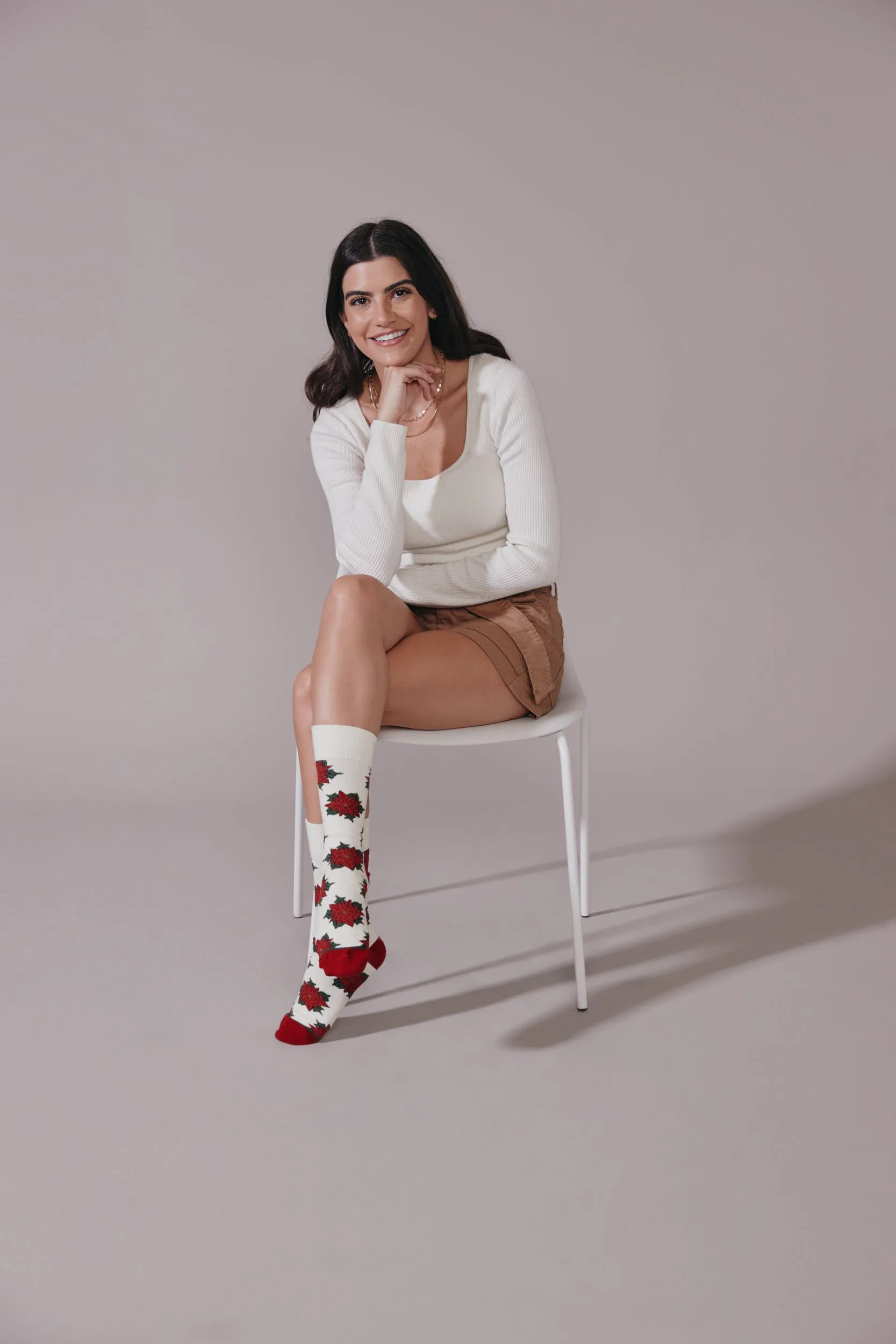 Poinsettia Socks