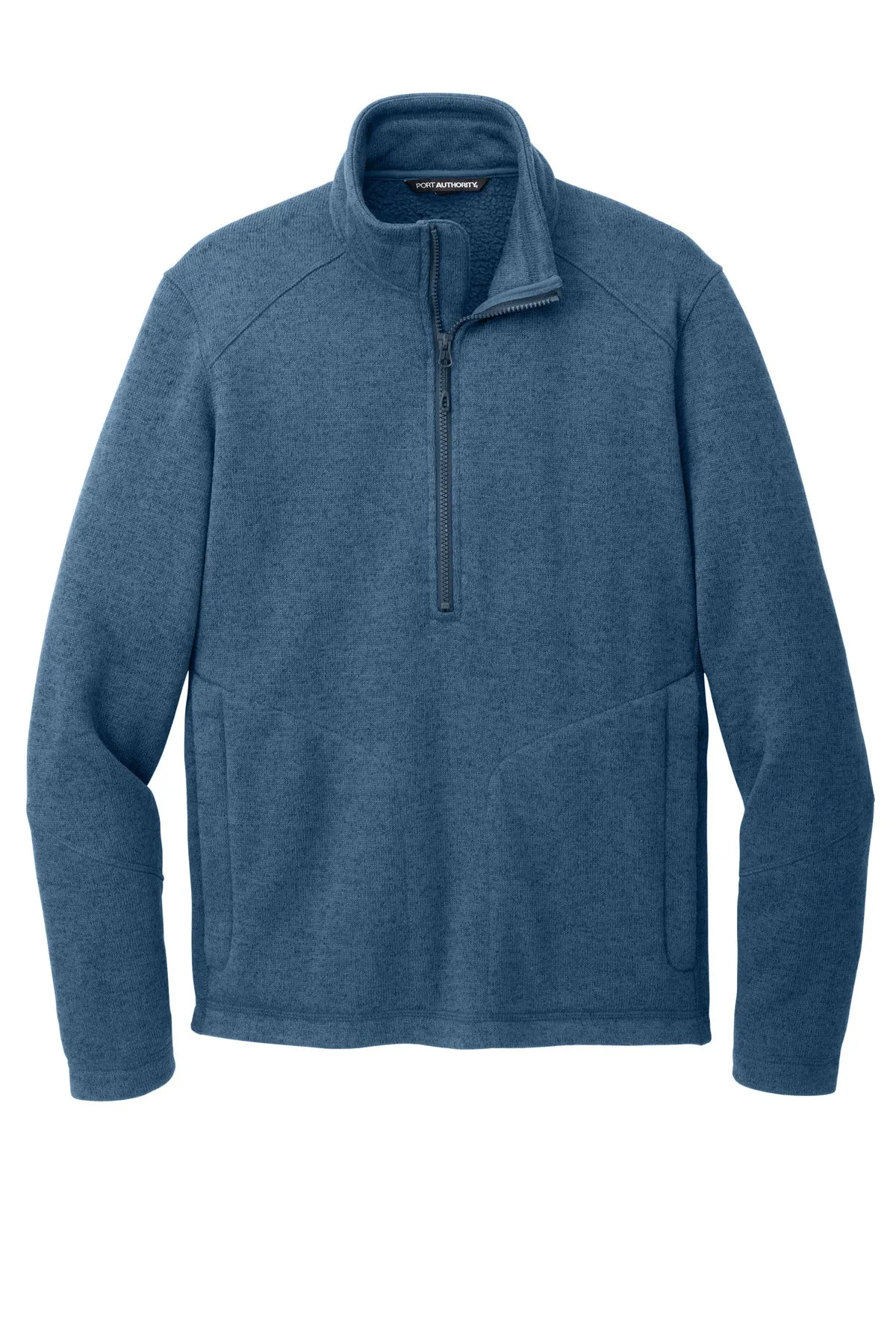 Port Authority Arc Sweater Fleece 1/4-Zip F426 Insignia Blue Heather