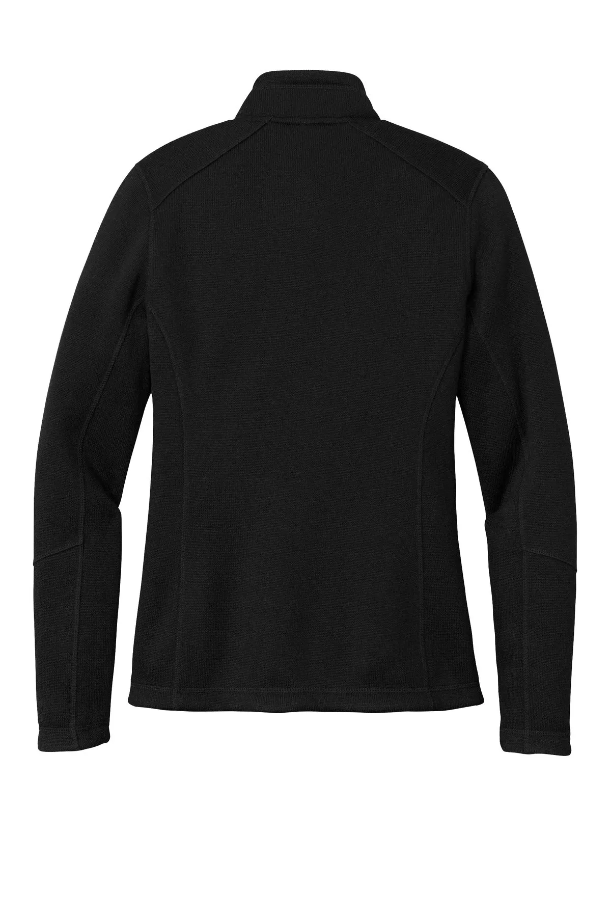 Port Authority Women's Arc Sweater Fleece Jacket L428 Deep Black