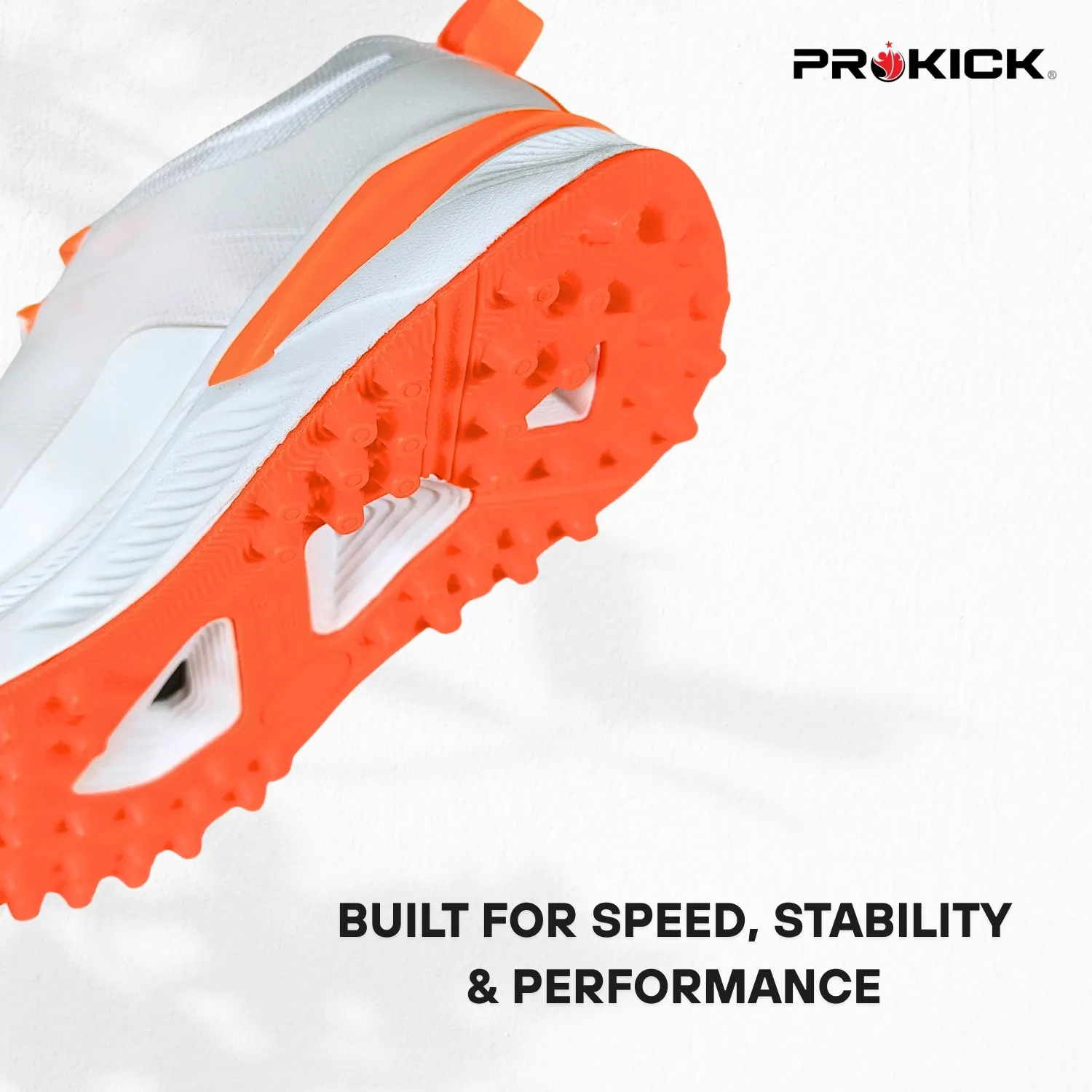 Prokick Fusion 2.0 Cricket Shoes | Lightweight Rubber Shoes | Men's Cricket Footwear | Durable Sports Shoes for Turf & Ground | Anti-Slip Grip | Breathable Comfort