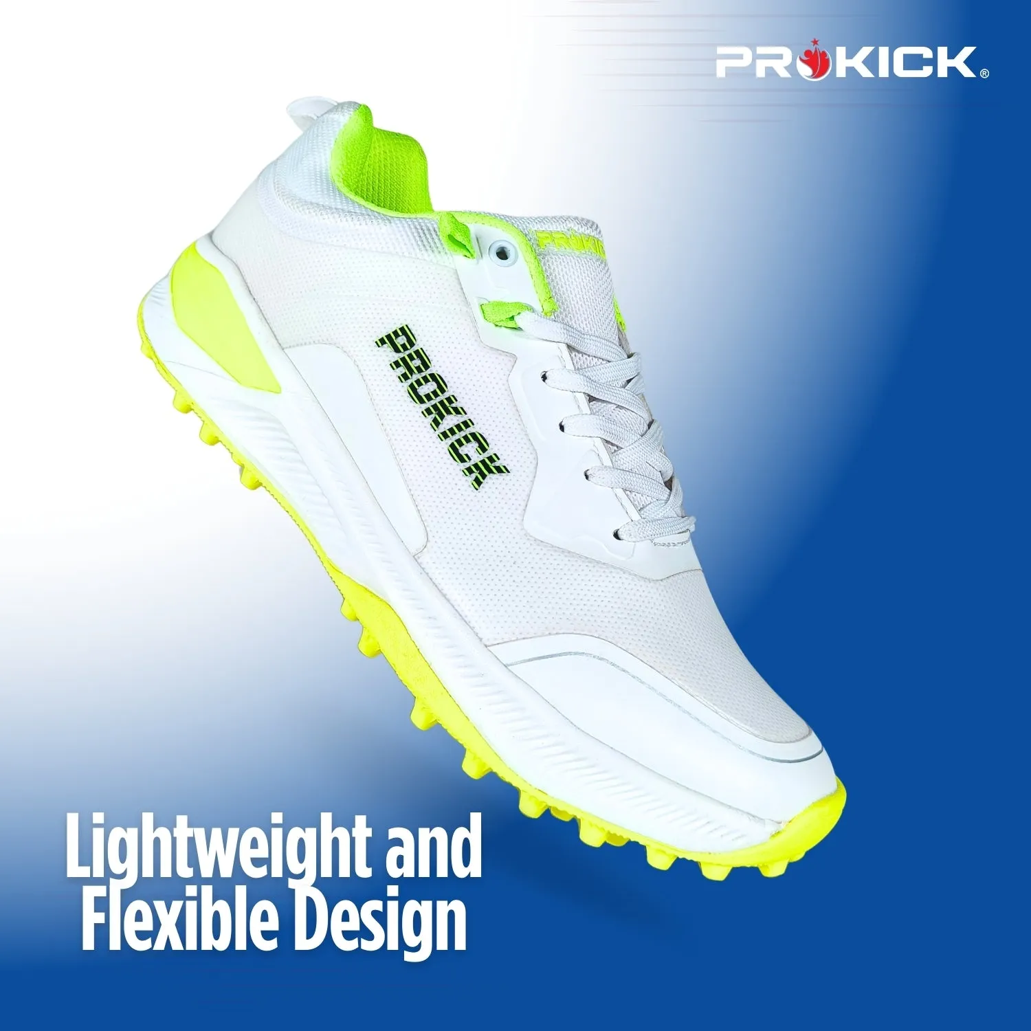 Prokick Fusion 2.0 Cricket Shoes | Lightweight Rubber Shoes | Men's Cricket Footwear | Durable Sports Shoes for Turf & Ground | Anti-Slip Grip | Breathable Comfort