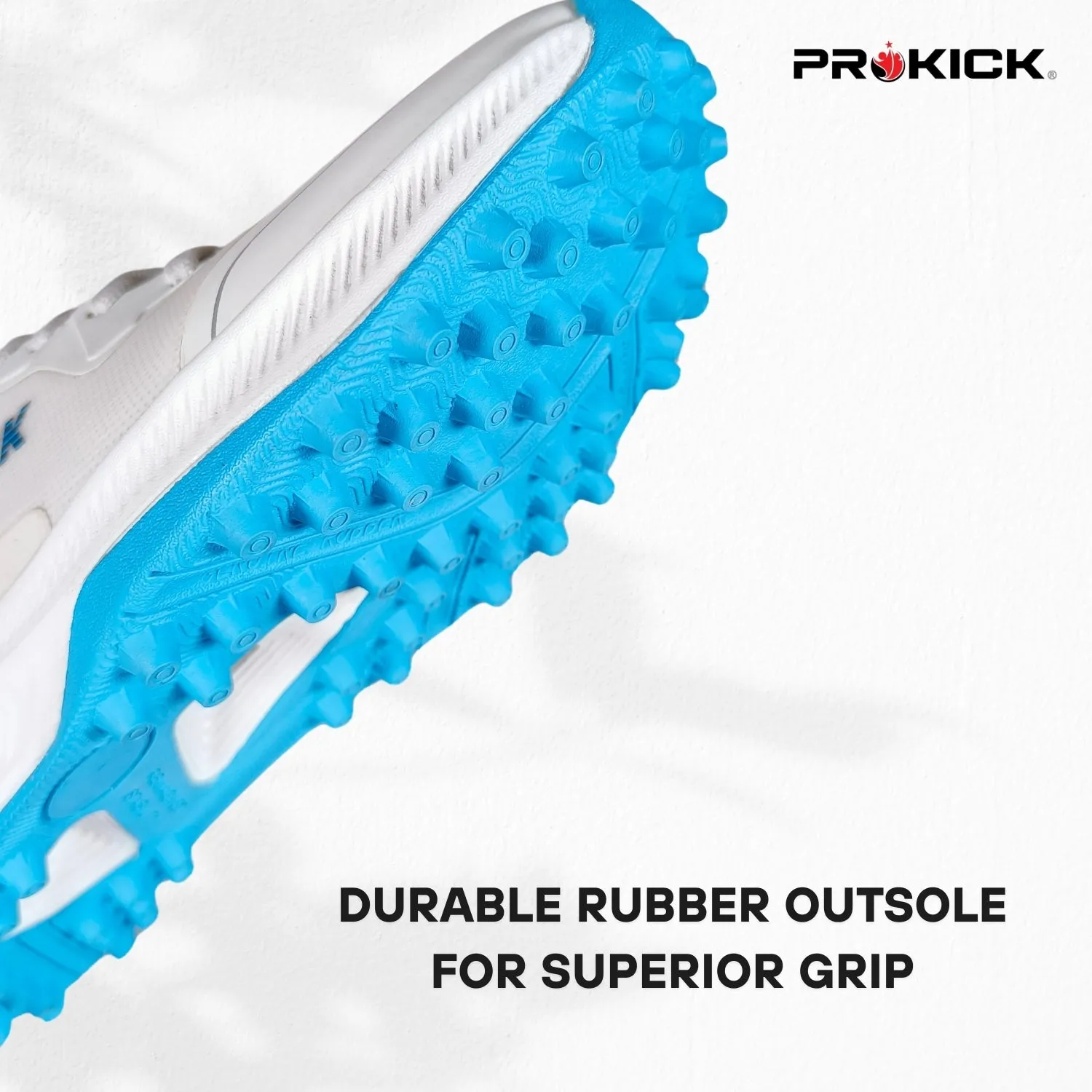 Prokick Fusion 2.0 Cricket Shoes | Lightweight Rubber Shoes | Men's Cricket Footwear | Durable Sports Shoes for Turf & Ground | Anti-Slip Grip | Breathable Comfort