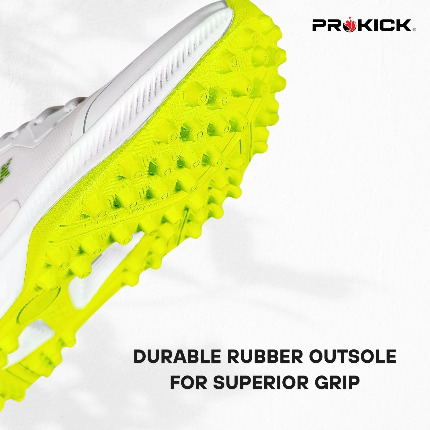 Prokick Fusion 2.0 Cricket Shoes | Lightweight Rubber Shoes | Men's Cricket Footwear | Durable Sports Shoes for Turf & Ground | Anti-Slip Grip | Breathable Comfort