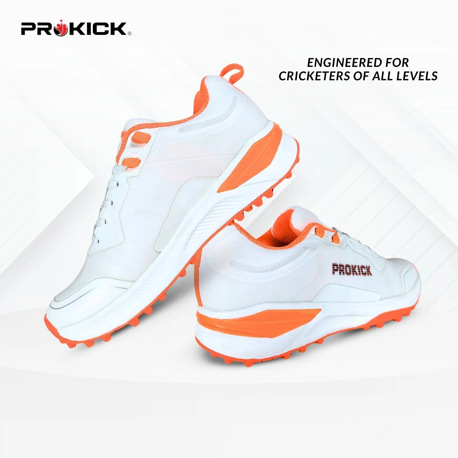 Prokick Fusion 2.0 Cricket Shoes | Lightweight Rubber Shoes | Men's Cricket Footwear | Durable Sports Shoes for Turf & Ground | Anti-Slip Grip | Breathable Comfort