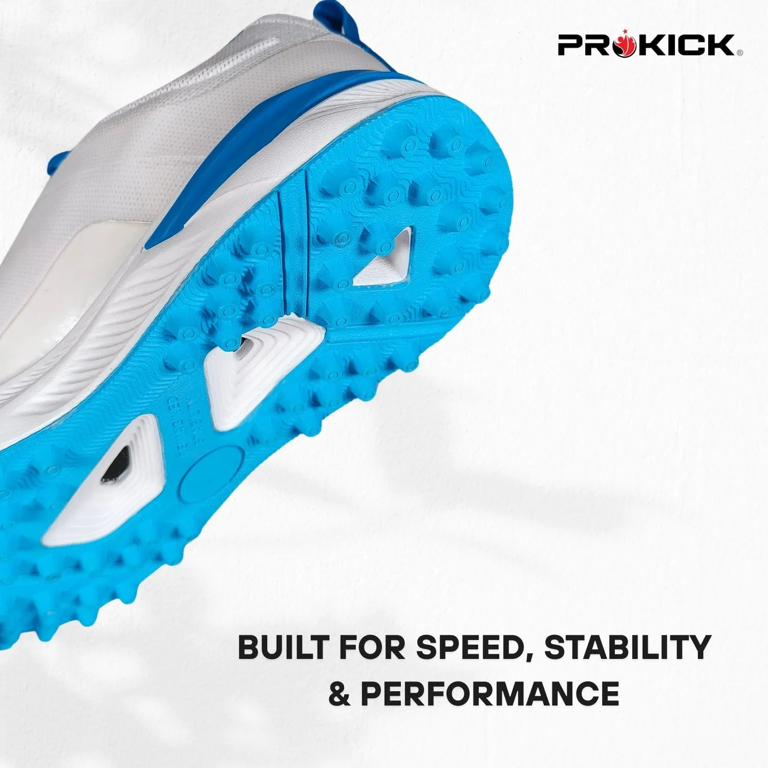 Prokick Fusion 2.0 Cricket Shoes | Lightweight Rubber Shoes | Men's Cricket Footwear | Durable Sports Shoes for Turf & Ground | Anti-Slip Grip | Breathable Comfort