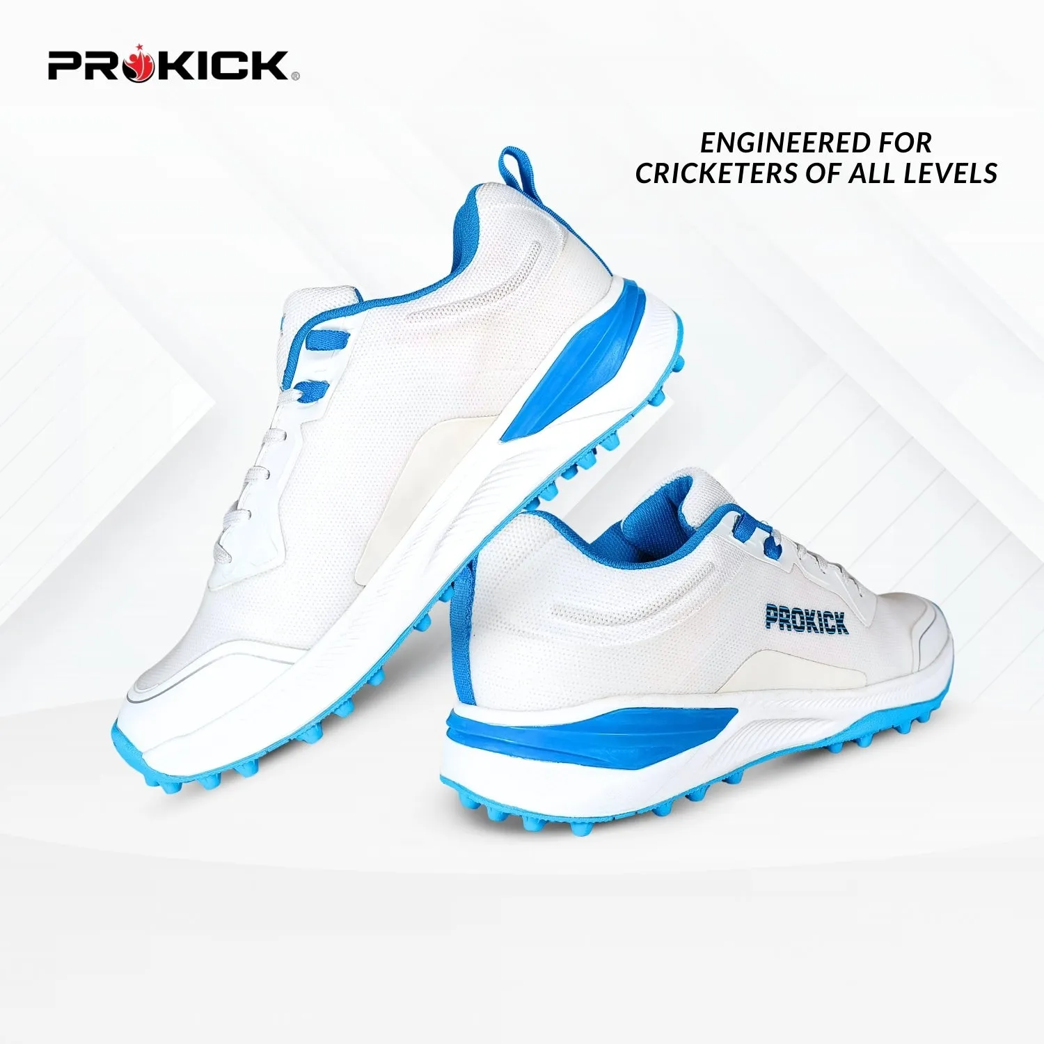 Prokick Fusion 2.0 Cricket Shoes | Lightweight Rubber Shoes | Men's Cricket Footwear | Durable Sports Shoes for Turf & Ground | Anti-Slip Grip | Breathable Comfort