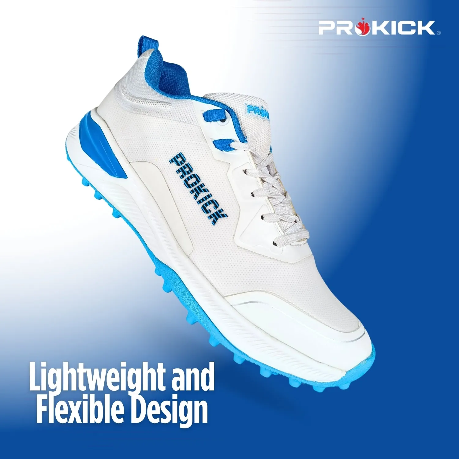 Prokick Fusion 2.0 Cricket Shoes | Lightweight Rubber Shoes | Men's Cricket Footwear | Durable Sports Shoes for Turf & Ground | Anti-Slip Grip | Breathable Comfort