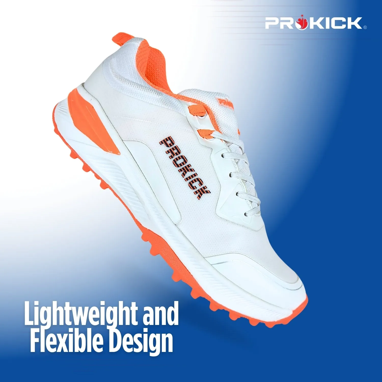 Prokick Fusion 2.0 Cricket Shoes | Lightweight Rubber Shoes | Men's Cricket Footwear | Durable Sports Shoes for Turf & Ground | Anti-Slip Grip | Breathable Comfort