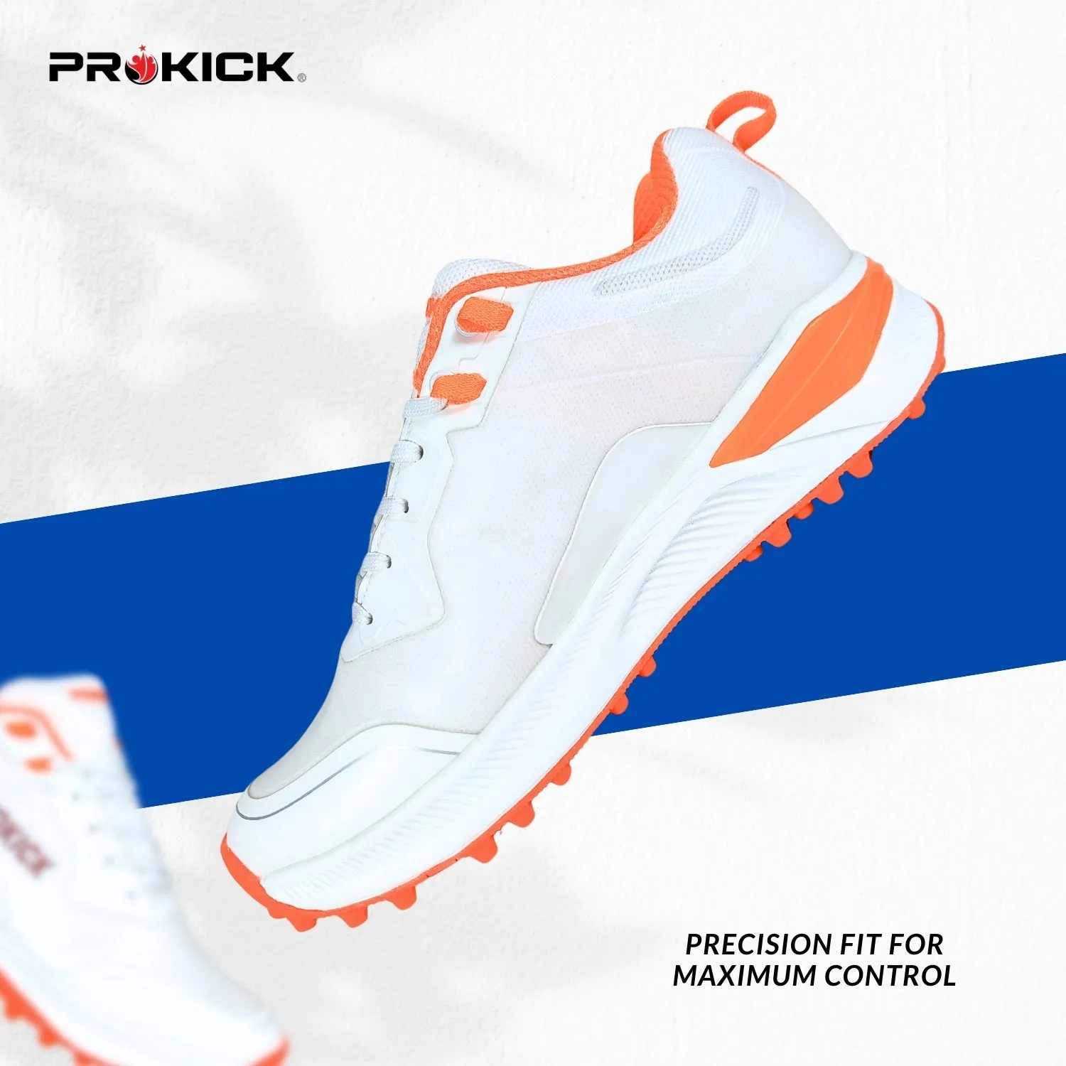 Prokick Fusion 2.0 Cricket Shoes | Lightweight Rubber Shoes | Men's Cricket Footwear | Durable Sports Shoes for Turf & Ground | Anti-Slip Grip | Breathable Comfort