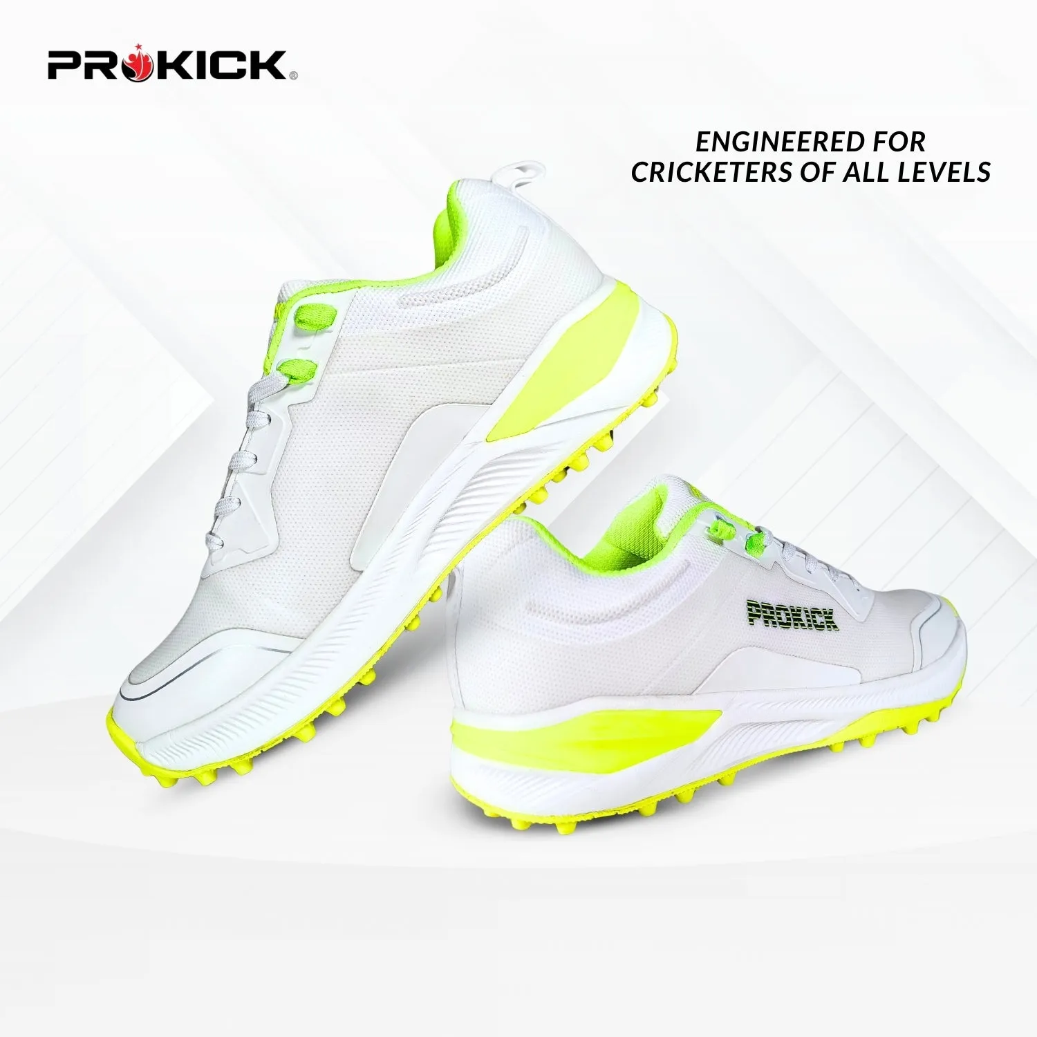 Prokick Fusion 2.0 Cricket Shoes | Lightweight Rubber Shoes | Men's Cricket Footwear | Durable Sports Shoes for Turf & Ground | Anti-Slip Grip | Breathable Comfort