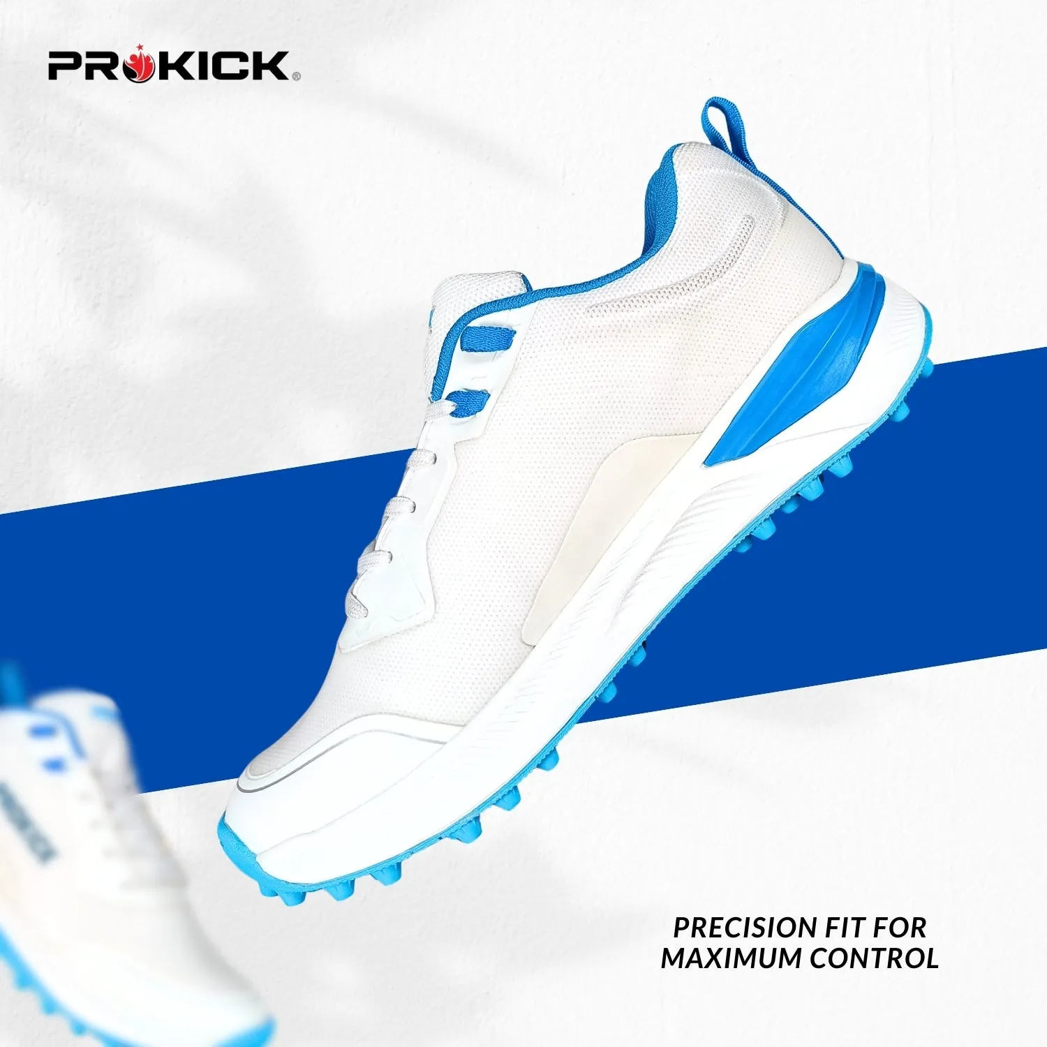 Prokick Fusion 2.0 Cricket Shoes | Lightweight Rubber Shoes | Men's Cricket Footwear | Durable Sports Shoes for Turf & Ground | Anti-Slip Grip | Breathable Comfort