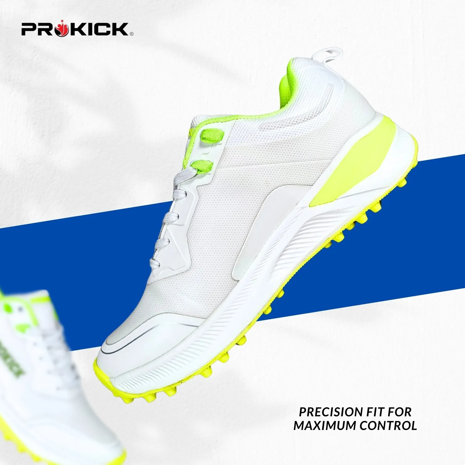Prokick Fusion 2.0 Cricket Shoes | Lightweight Rubber Shoes | Men's Cricket Footwear | Durable Sports Shoes for Turf & Ground | Anti-Slip Grip | Breathable Comfort