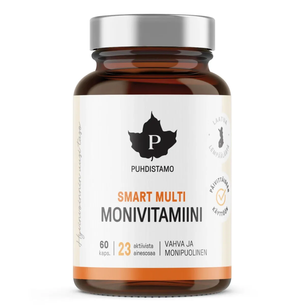 PUHDISTAMO Smart Multi monivitamiini lasipurkki kapseli 60 kpl