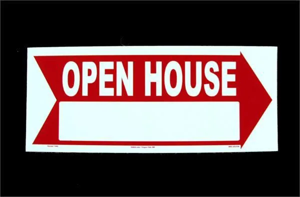 "Open House" - Corrugated Plastic Signs (5/Pack)